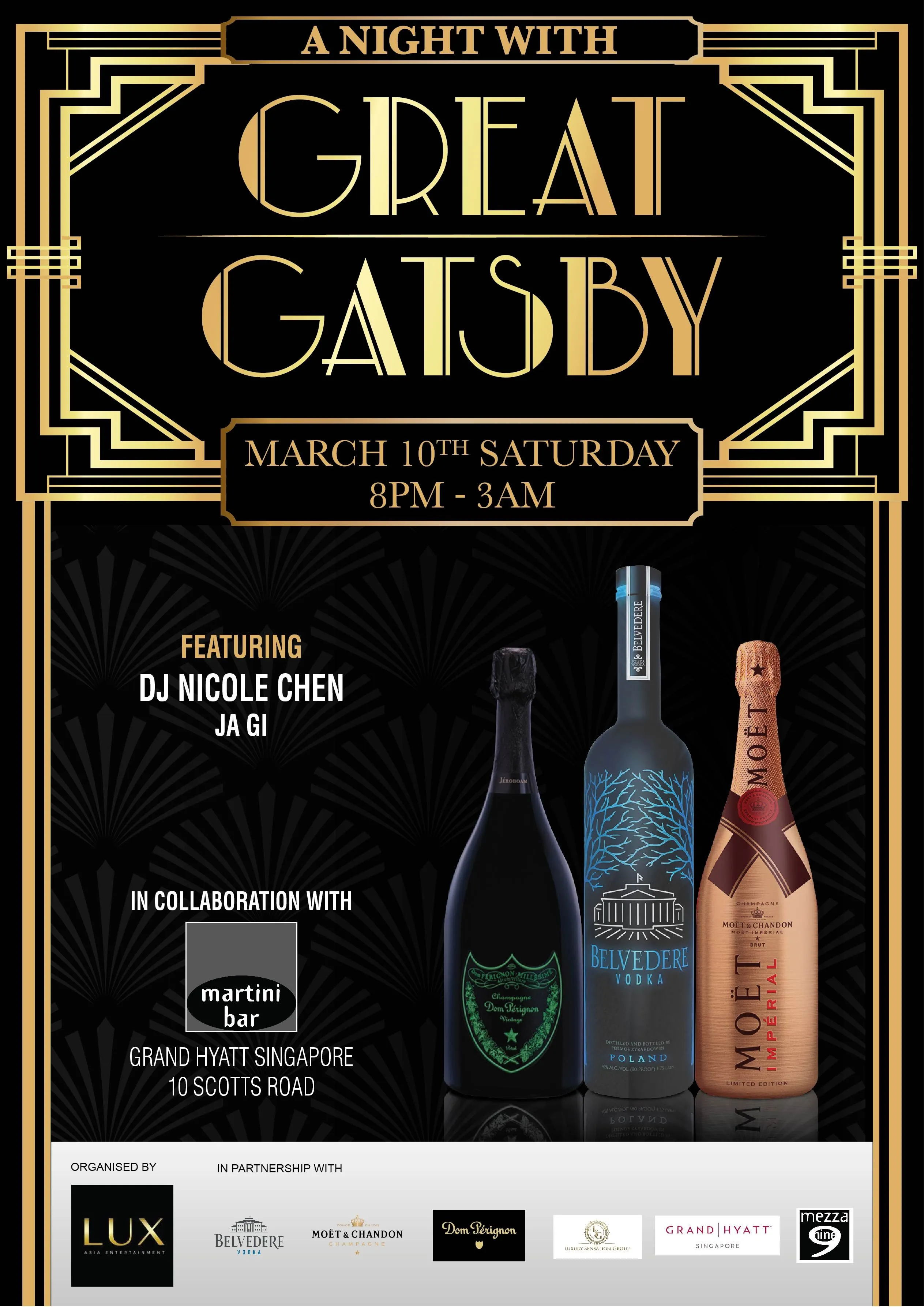 A3 Poster 10 March Great Gatsby for Grand Hyatt