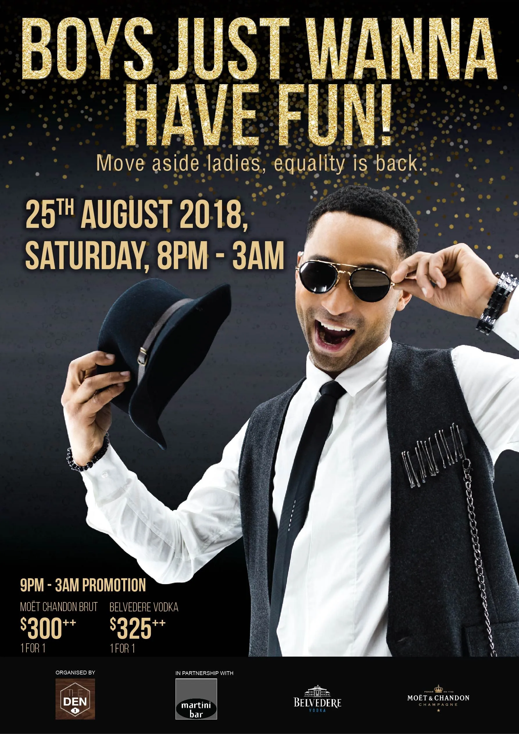 May A4 Poster Men Party August for Grand Hyatt
