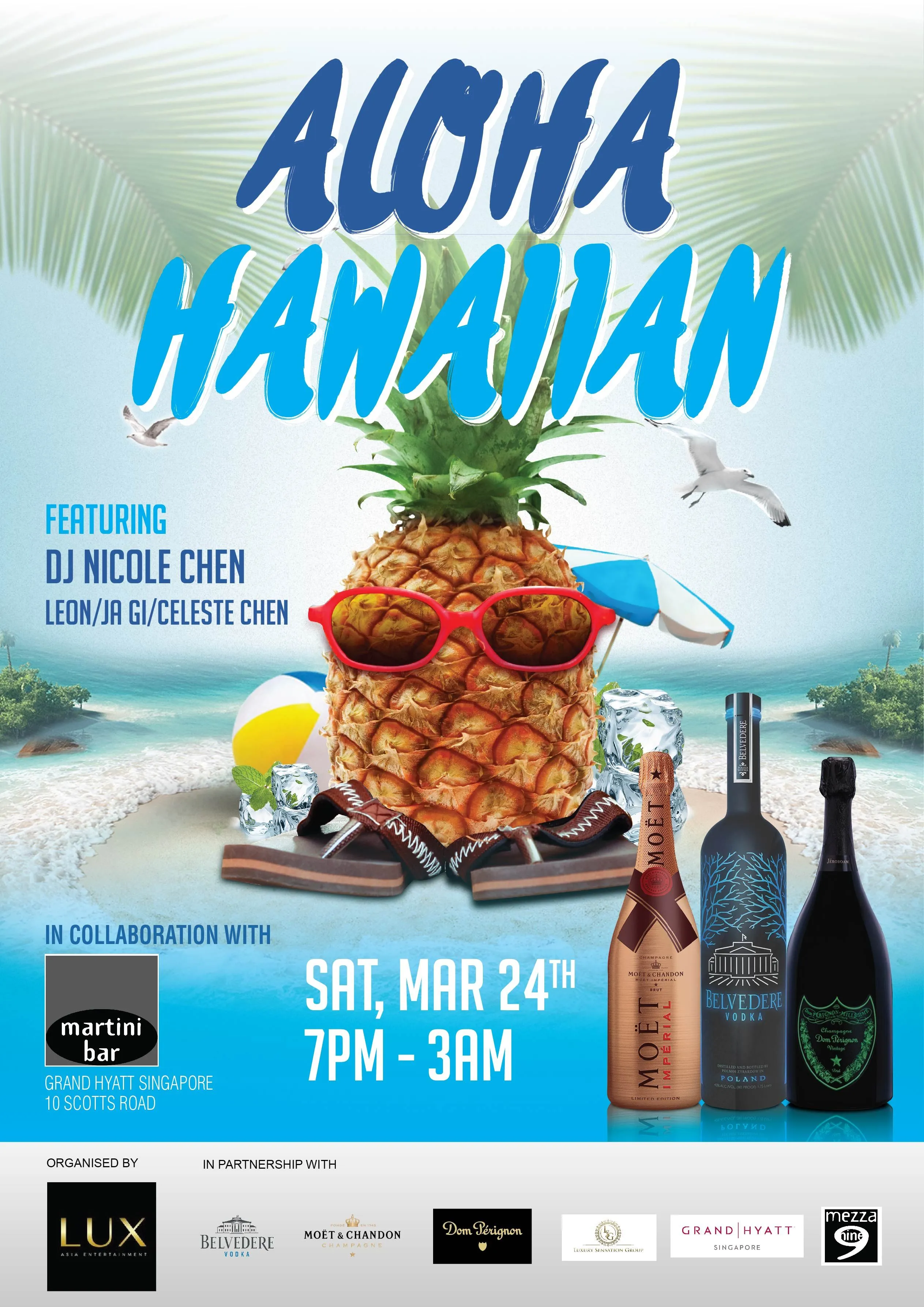 Aloha Hawaiian Night for Moët & Chandon