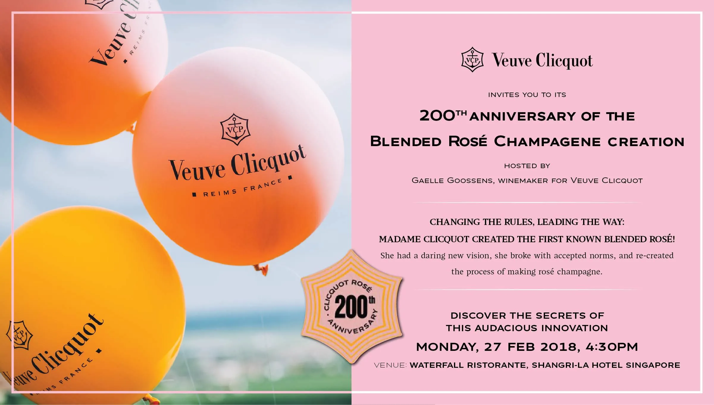 Media Launch EDM A for Veuve Clicquot